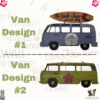 Classic VW Van with Surfboard Magnet - Customizable Wooden Magnet