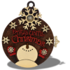 Cute Snowman Wooden Christmas Countdown Ornament