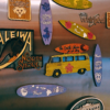 Classic VW Van with Surfboard Magnet - Customizable Wooden Magnet